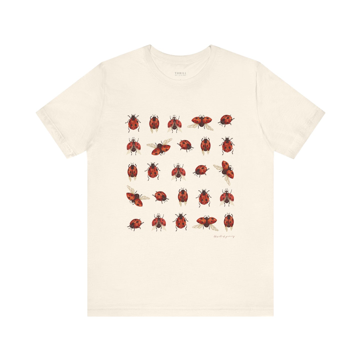 Cute LadyBug Grid T-shirt