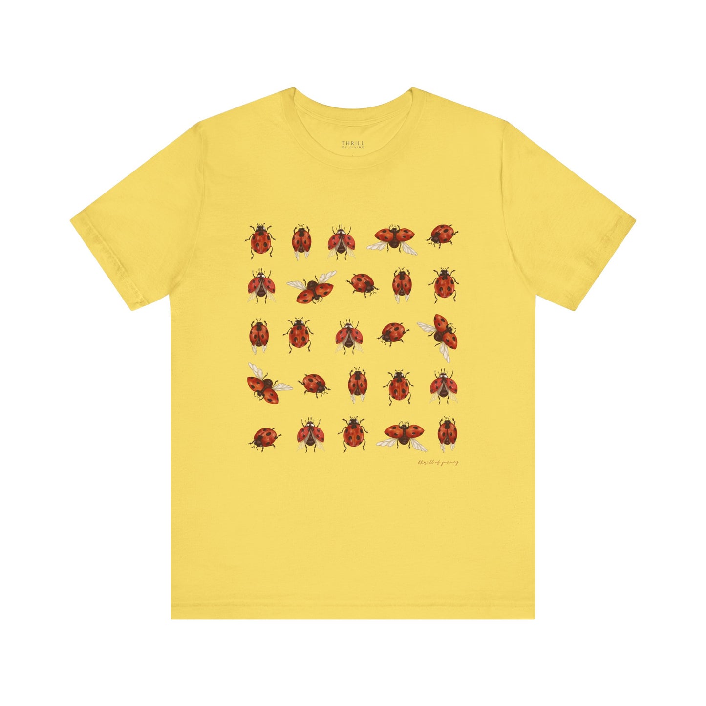 Cute LadyBug Grid T-shirt