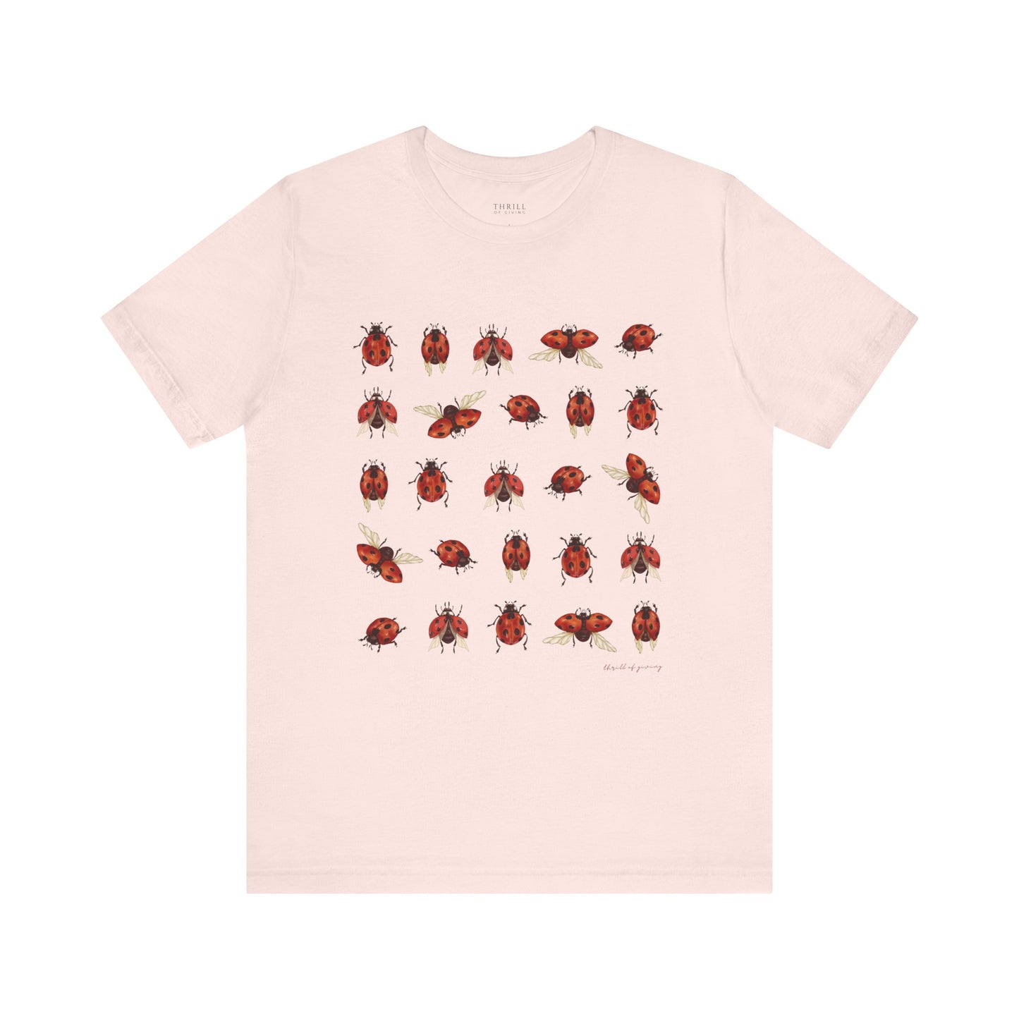 Cute LadyBug Grid T-shirt