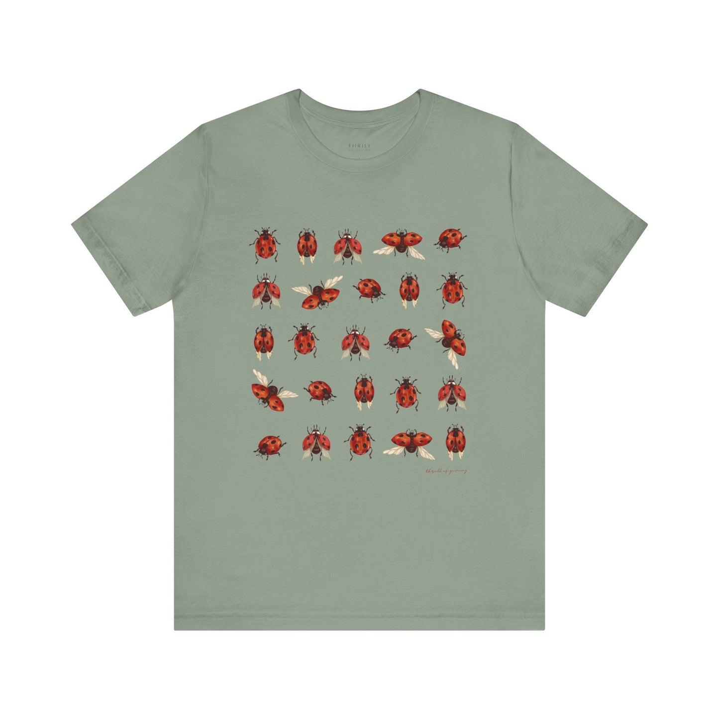 Cute LadyBug Grid T-shirt