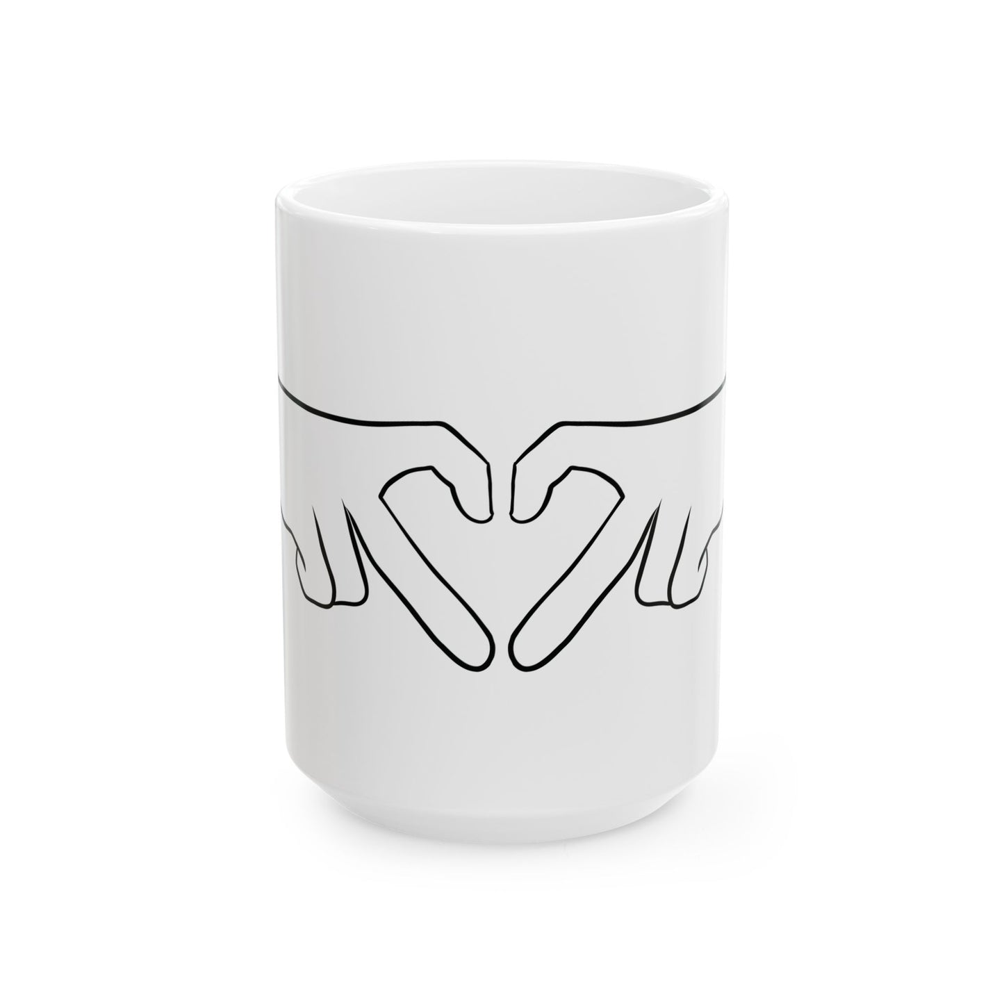 Gen-Z Heart Hands Coffee Mug