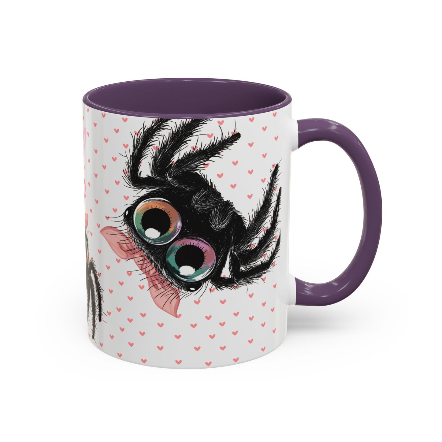 Pink Bow Jumping Spider Love Mug