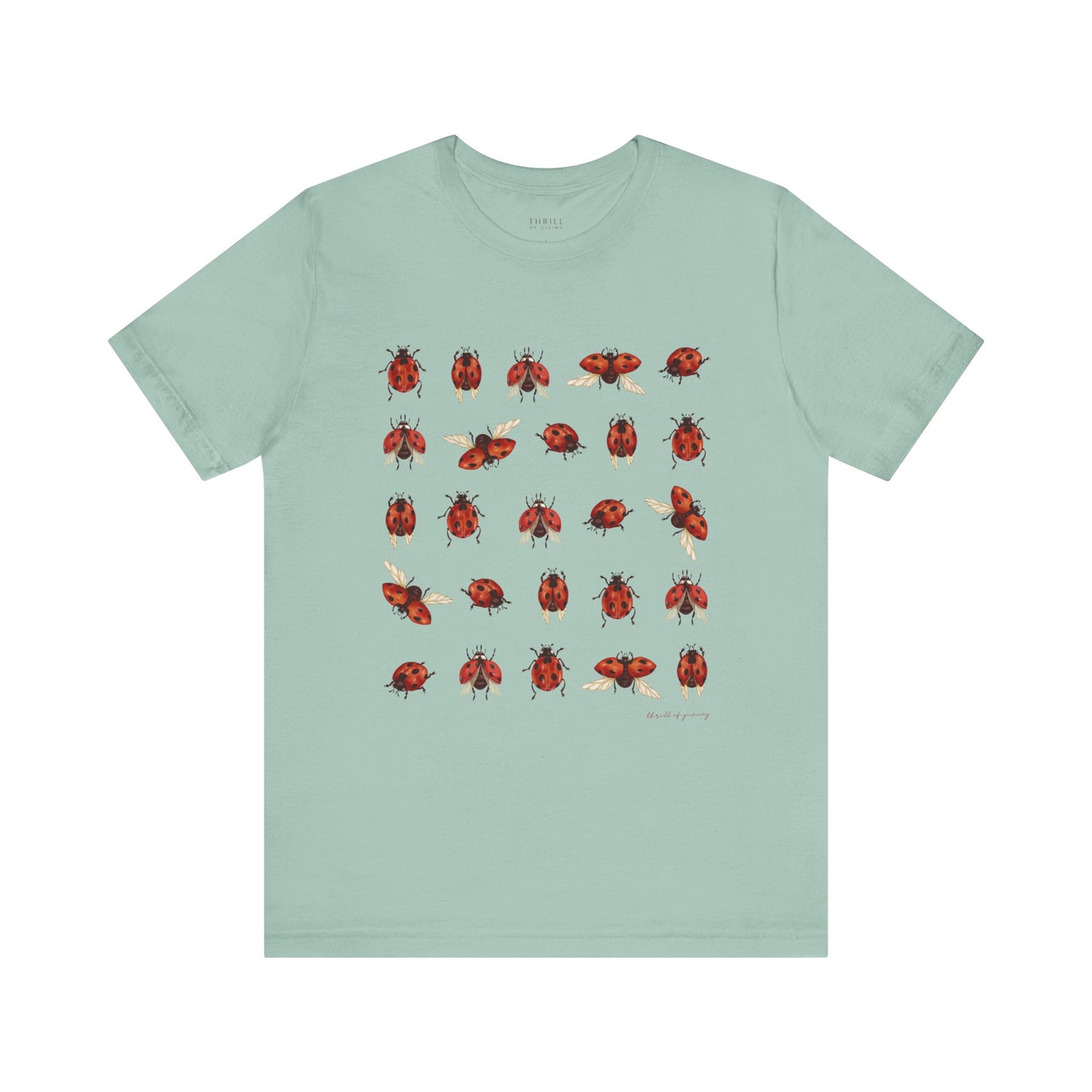 Cute LadyBug Grid T-shirt