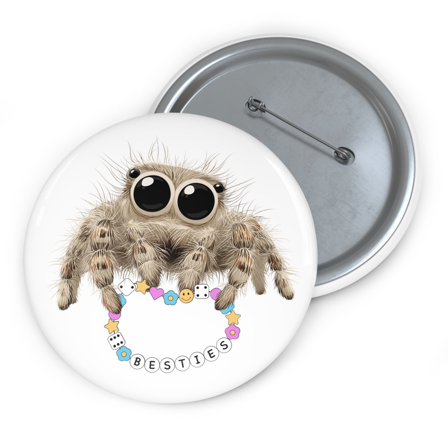 Friendly Spider - Metal Pin Button