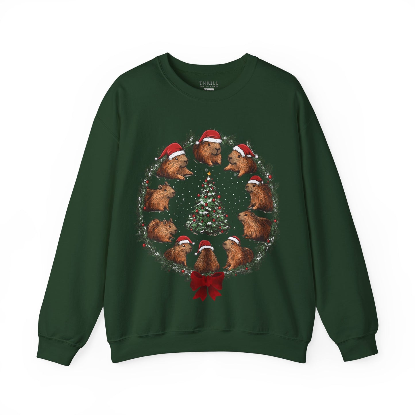 Christmas Capybara Wreath Sweatshirt