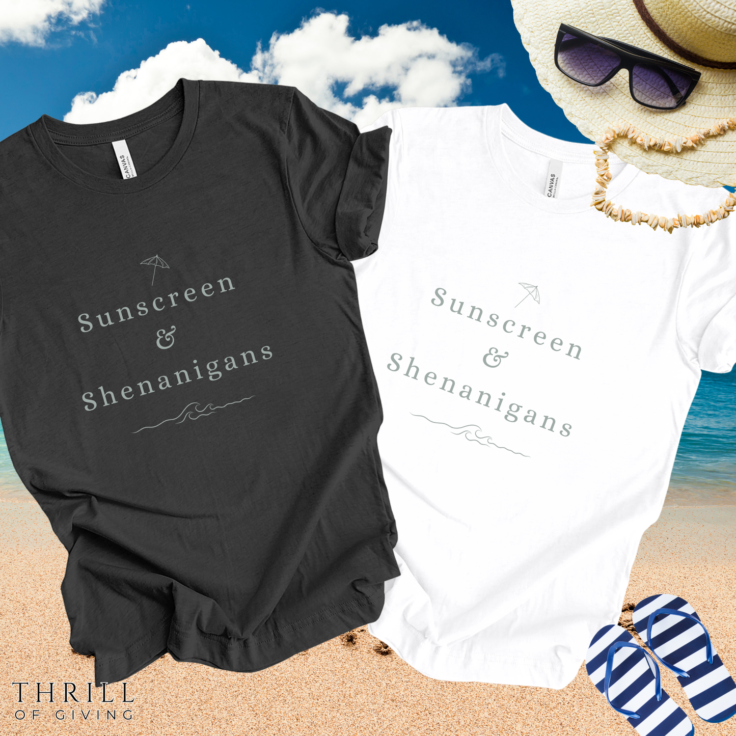 Funny Sunscreen & Shenanigans T-Shirt