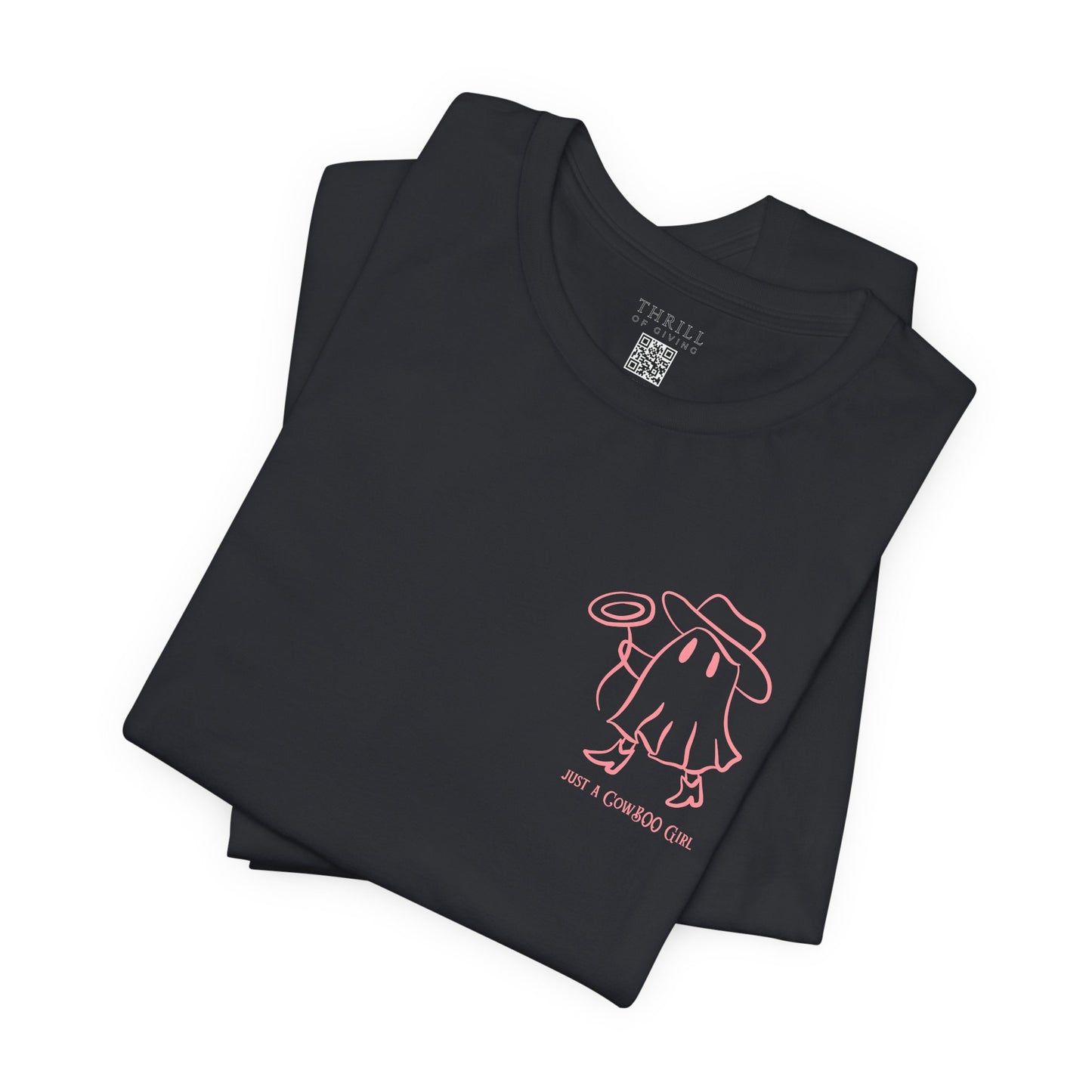 Cowgirl Halloween shirt - Cute Girly Ghost Cowgirl in a Cowgirl hat Spinning the Lasso