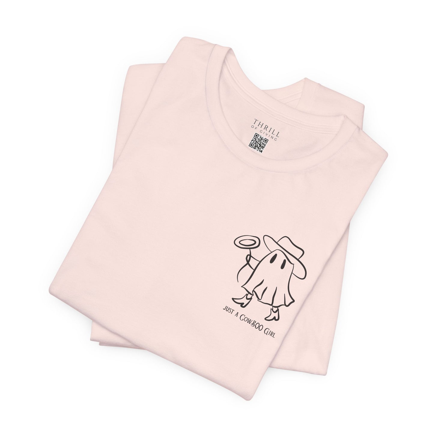 Cowgirl Halloween shirt - Cute Girly Ghost Cowgirl in a Cowgirl hat Spinning the Lasso