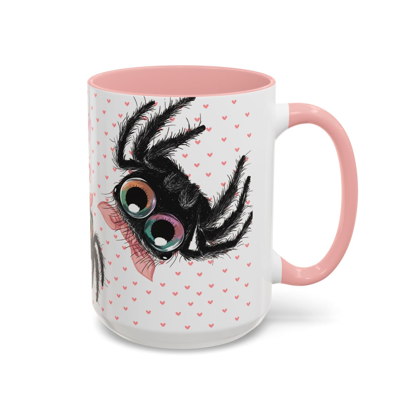 Pink Bow Jumping Spider Love Mug