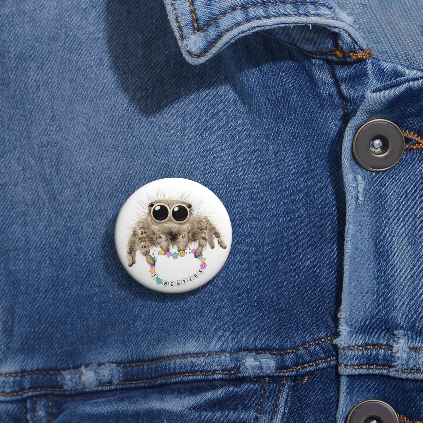 Friendly Spider - Metal Pin Button