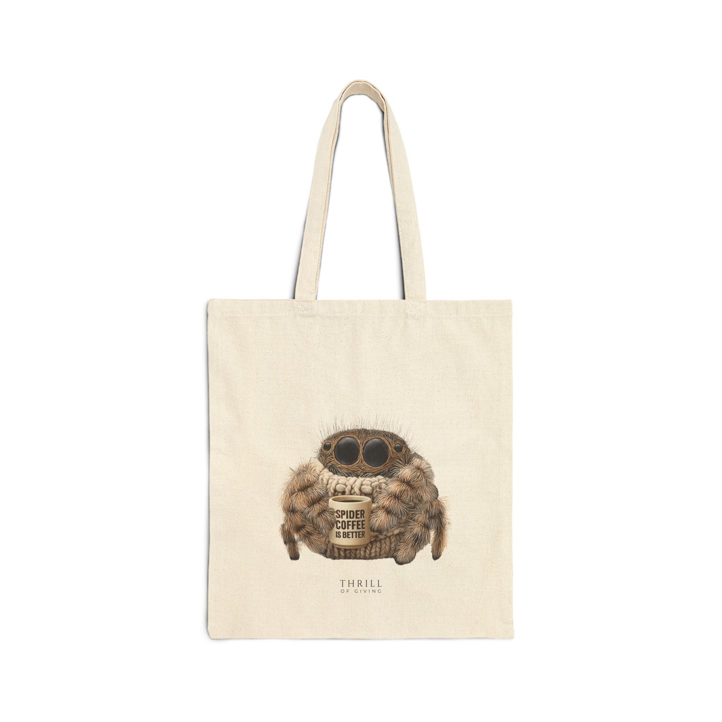 Spider Coffee is Better - Cotton Canvas Tote Bag