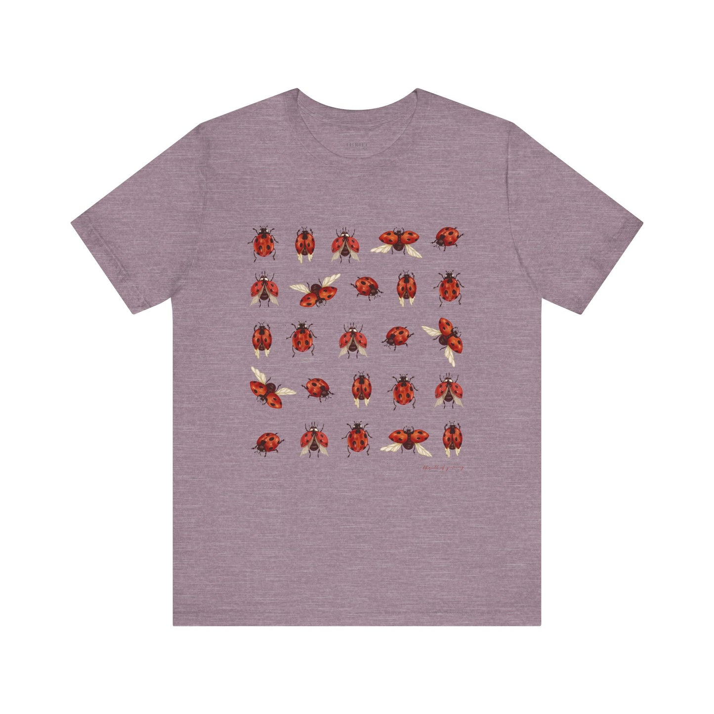 Cute LadyBug Grid T-shirt