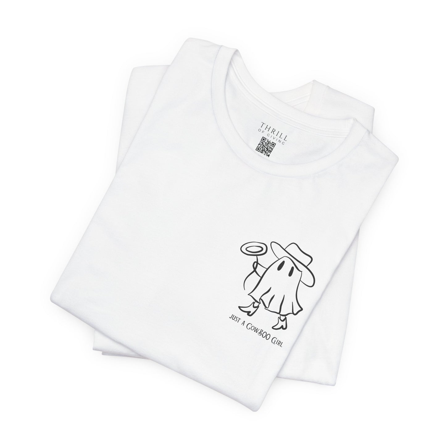 Cowgirl Halloween shirt - Cute Girly Ghost Cowgirl in a Cowgirl hat Spinning the Lasso