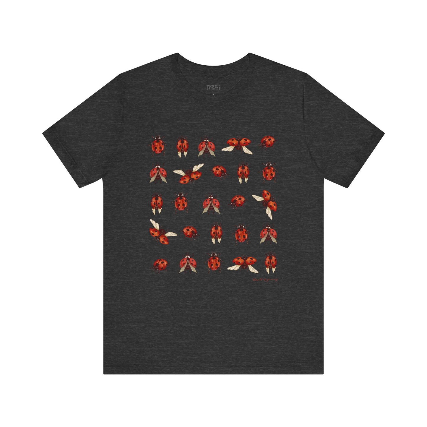 Cute LadyBug Grid T-shirt