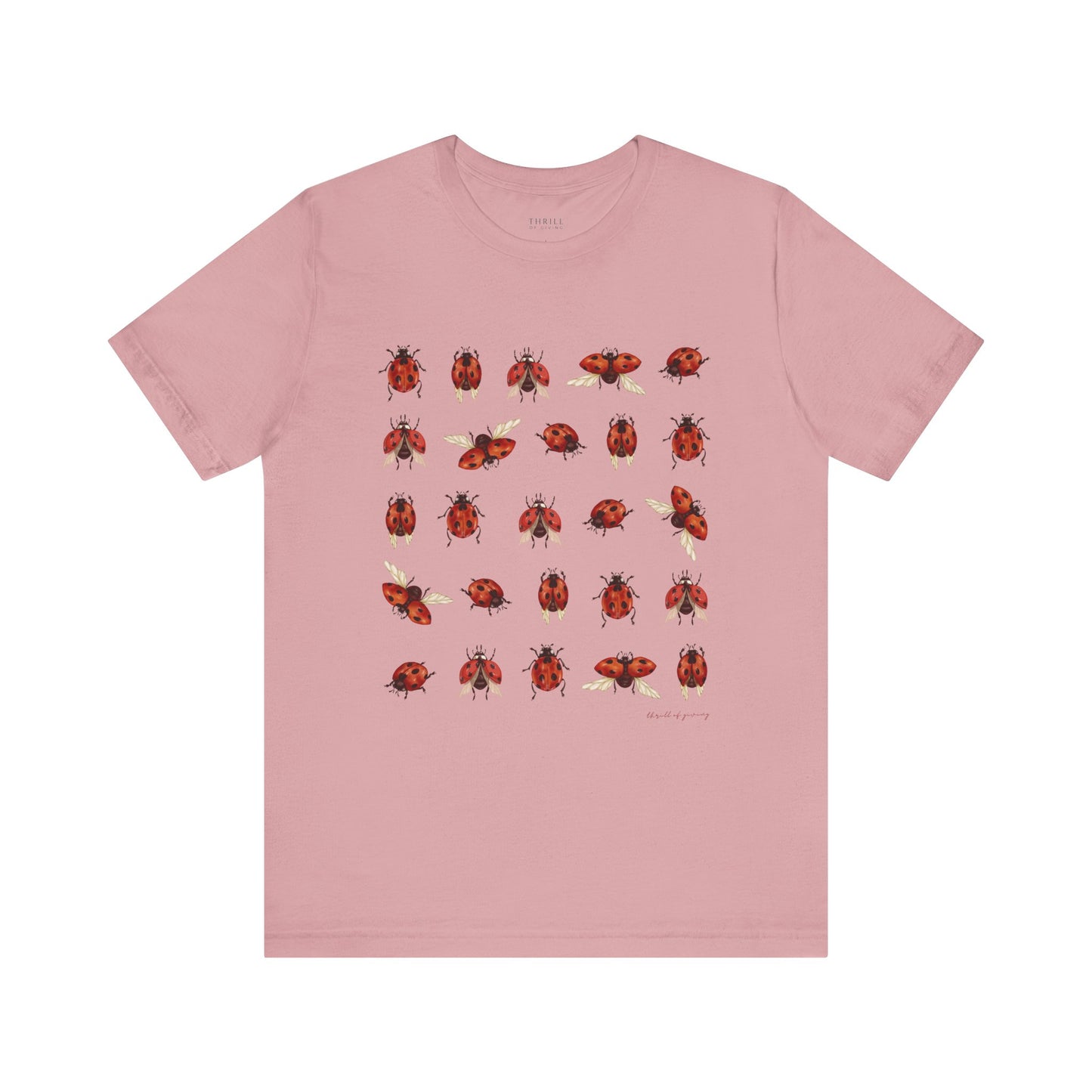 Cute LadyBug Grid T-shirt