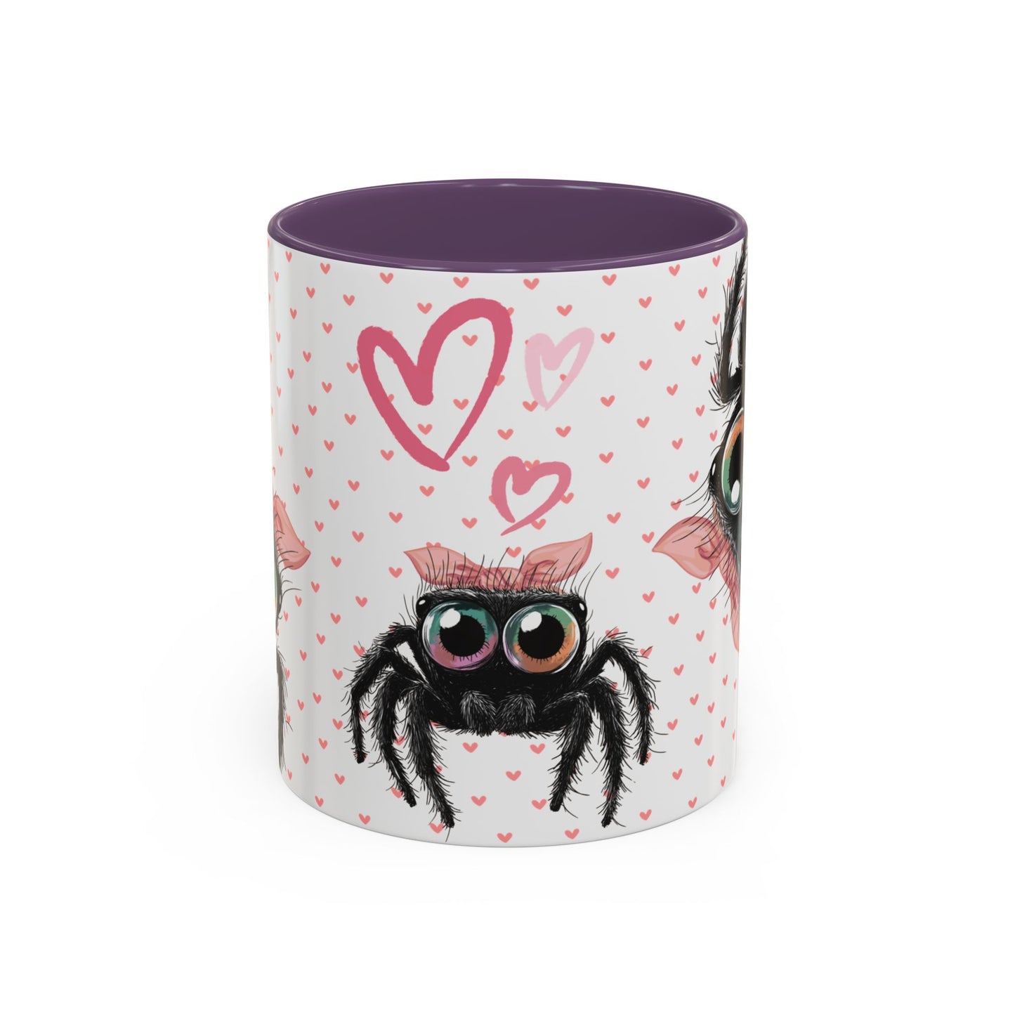 Pink Bow Jumping Spider Love Mug