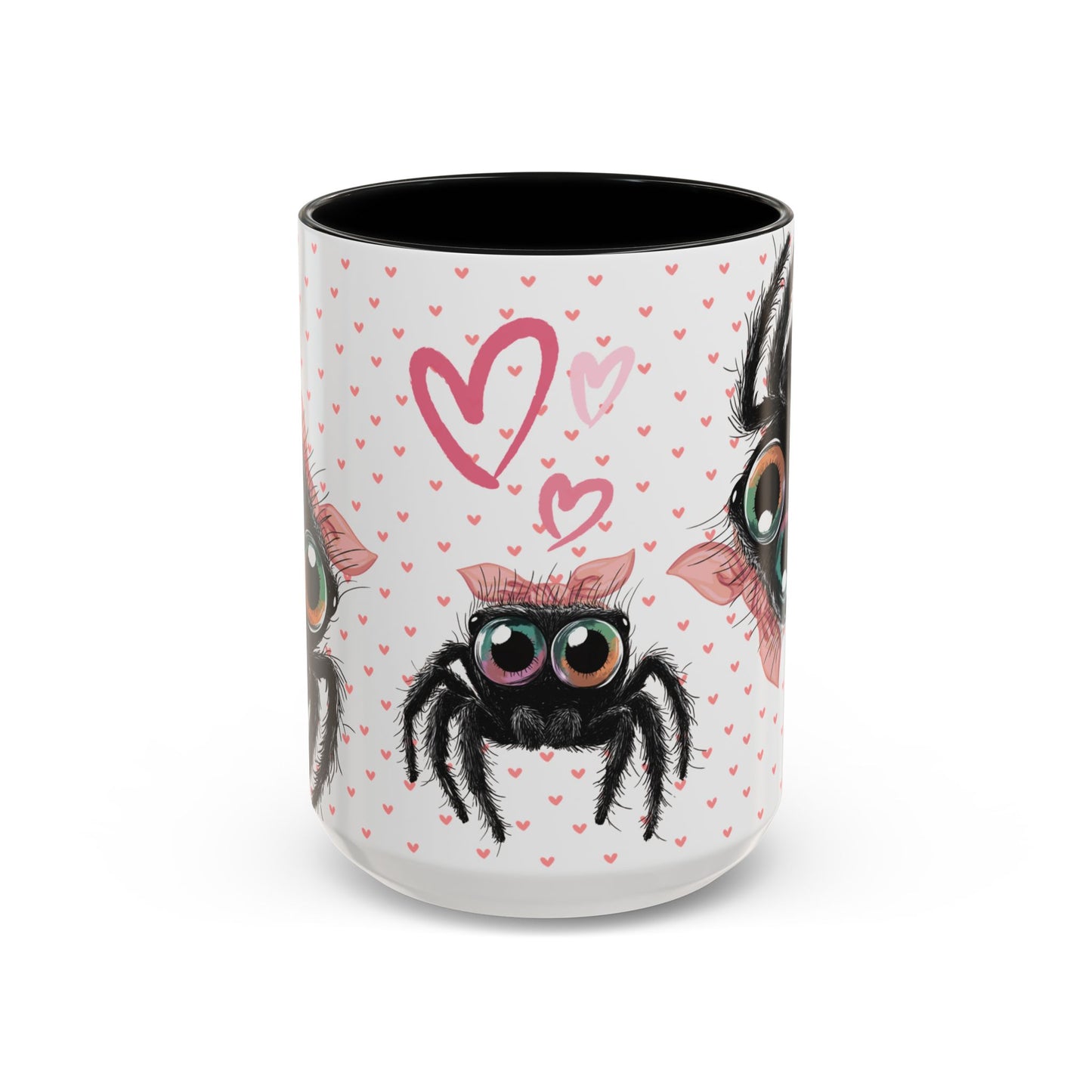Pink Bow Jumping Spider Love Mug