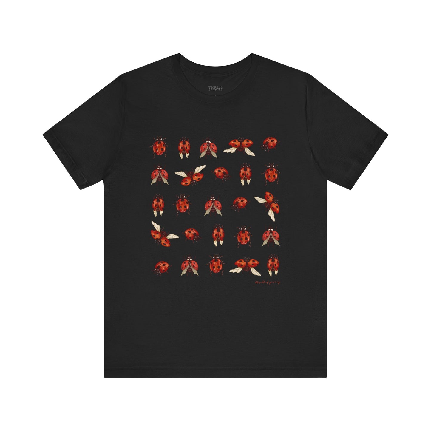 Cute LadyBug Grid T-shirt