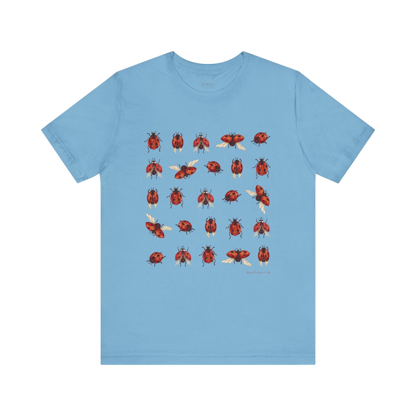 Cute LadyBug Grid T-shirt