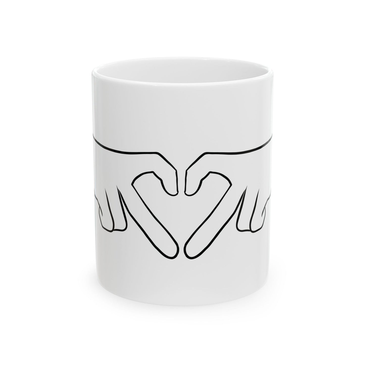 Gen-Z Heart Hands Coffee Mug