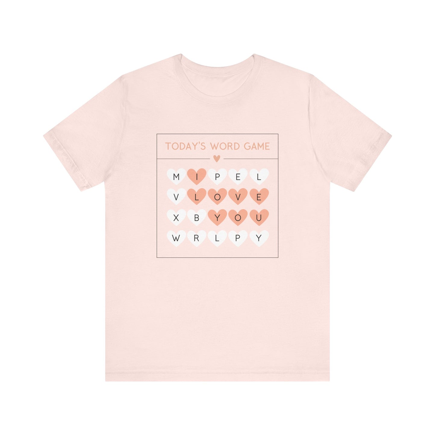 I LOVE YOU word game t-shirt