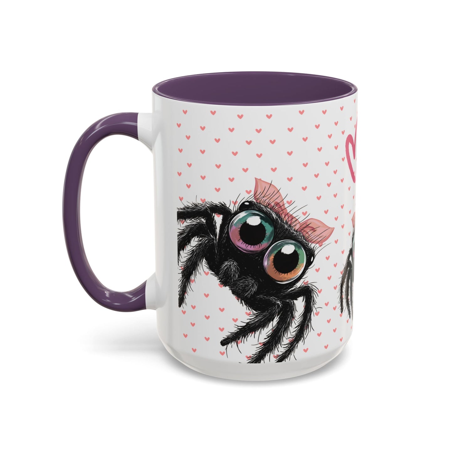 Pink Bow Jumping Spider Love Mug