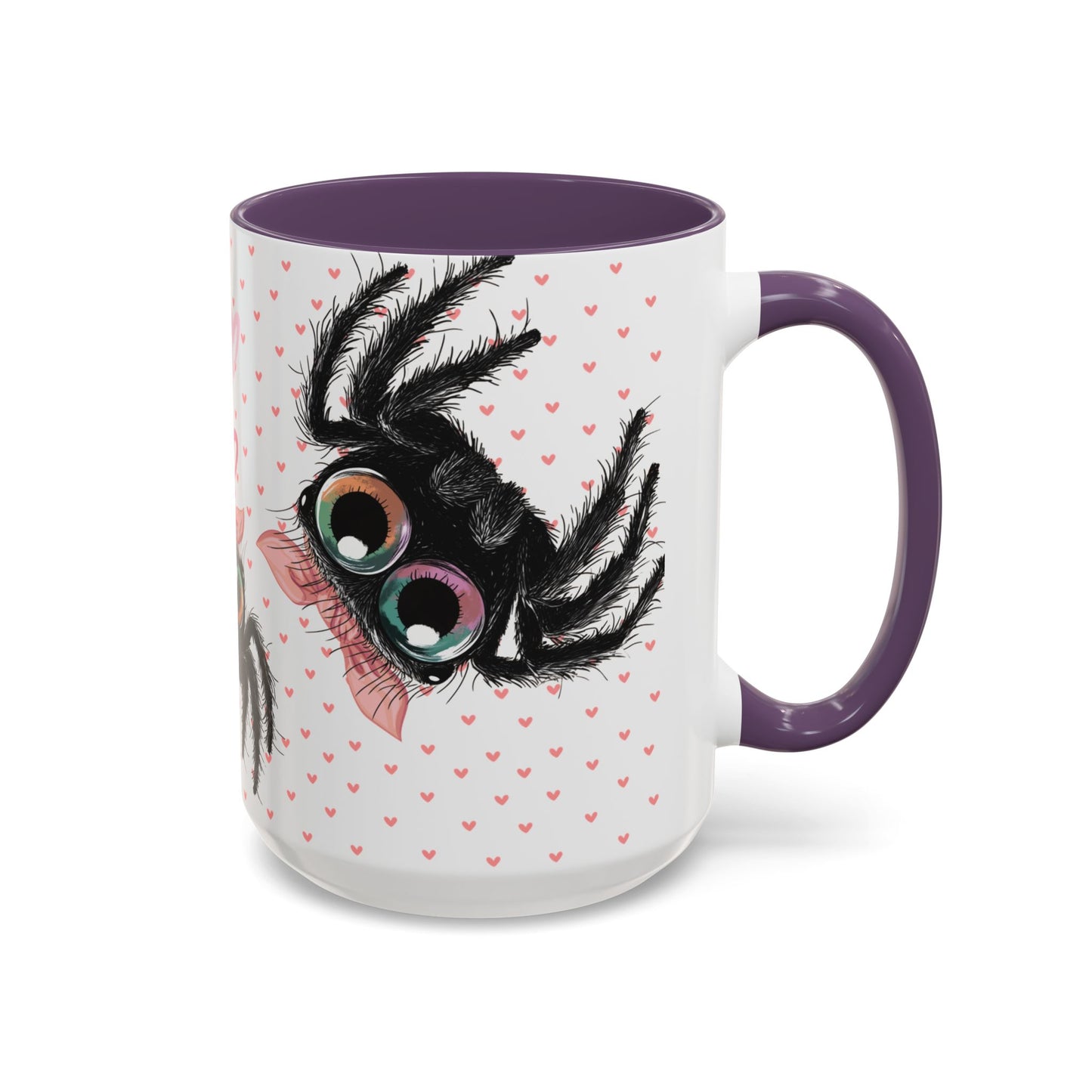 Pink Bow Jumping Spider Love Mug