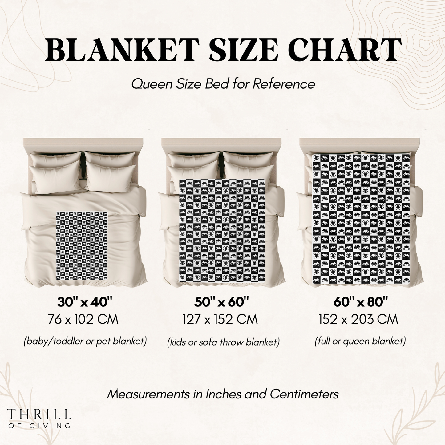 Spider Checkered Blanket