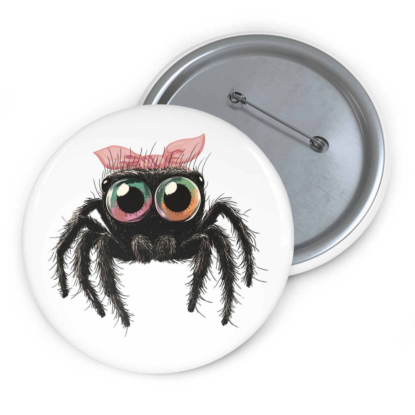 Pink Bow Cutie Spoodie - Metal Pin Button