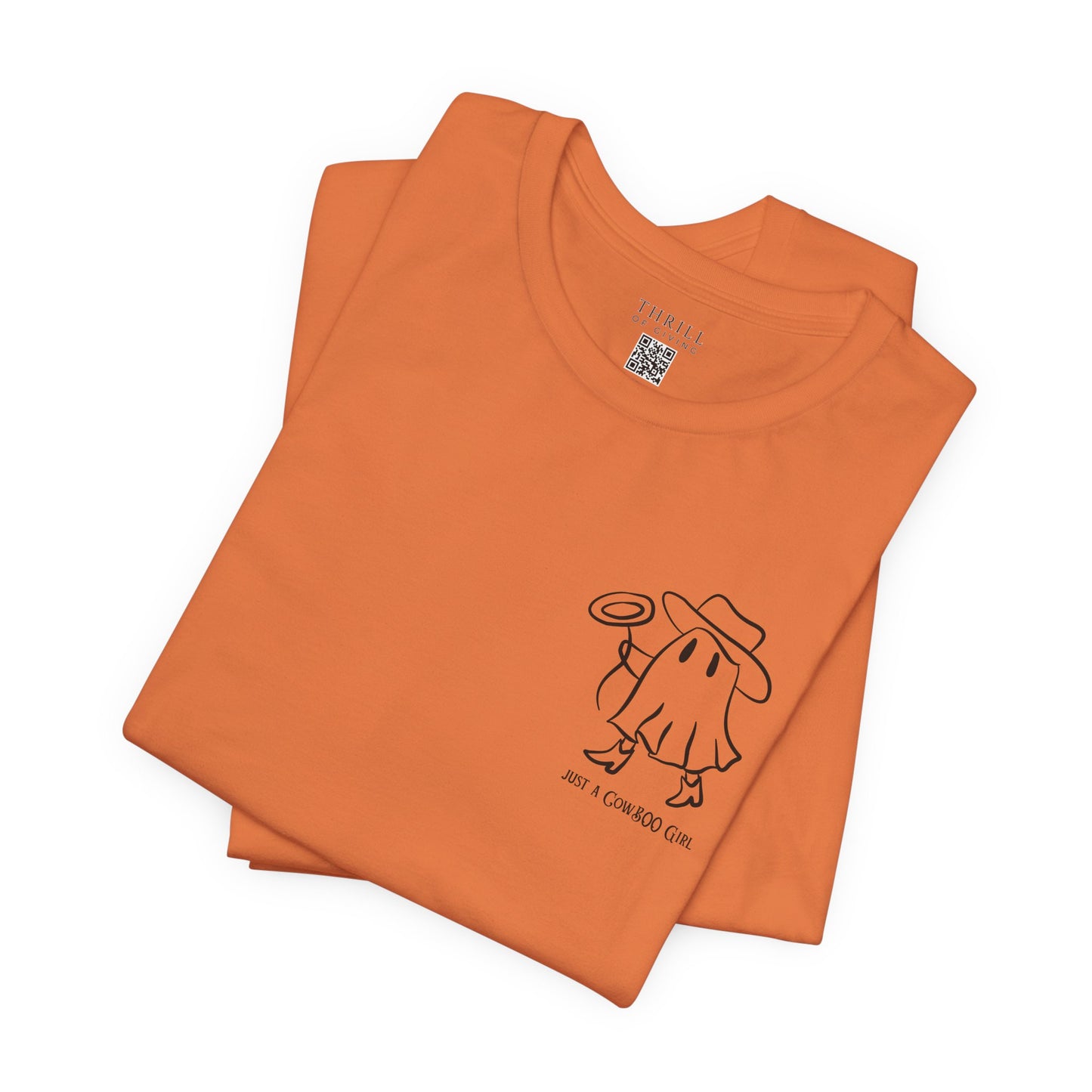 Cowgirl Halloween shirt - Cute Girly Ghost Cowgirl in a Cowgirl hat Spinning the Lasso