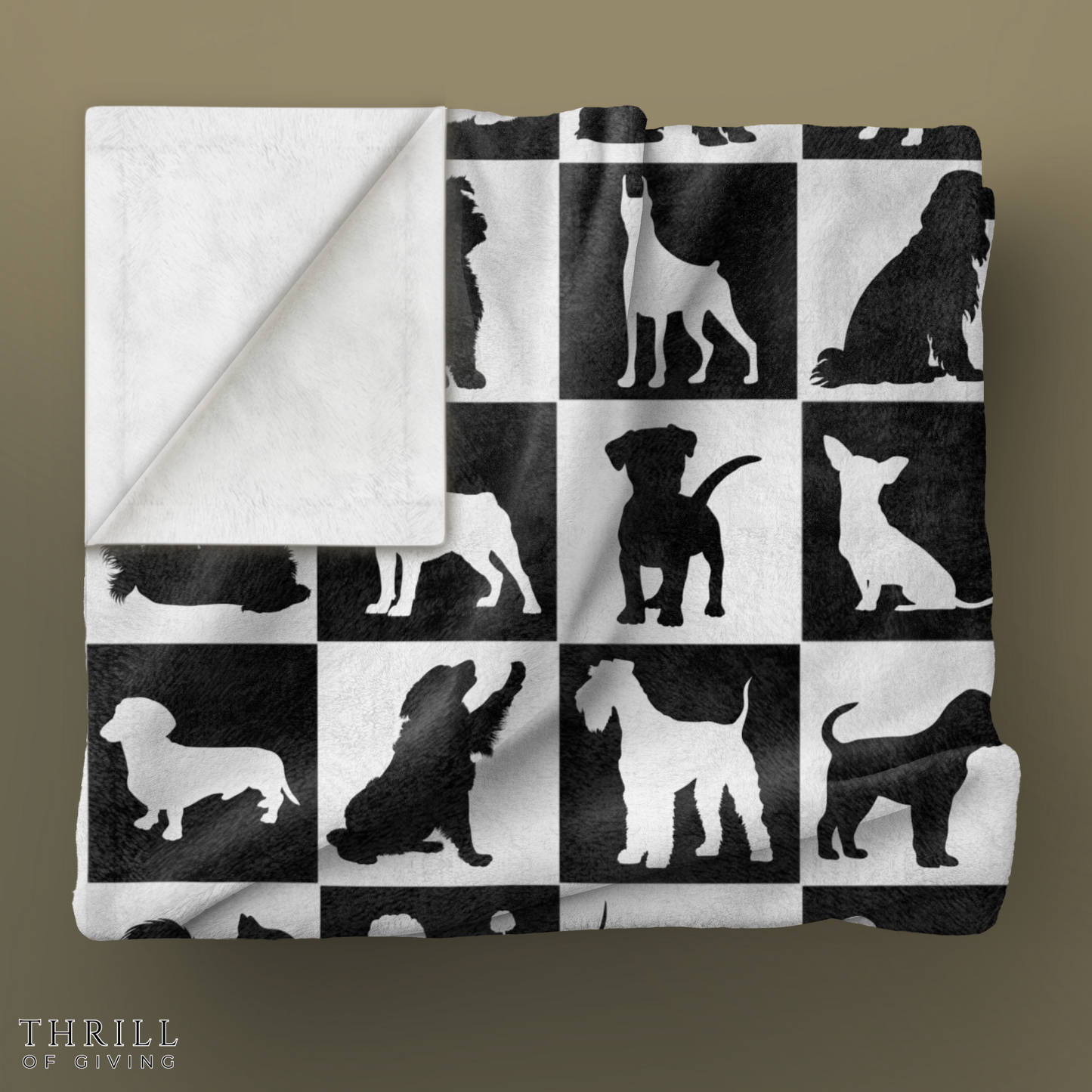 Dog Checkered Blanket