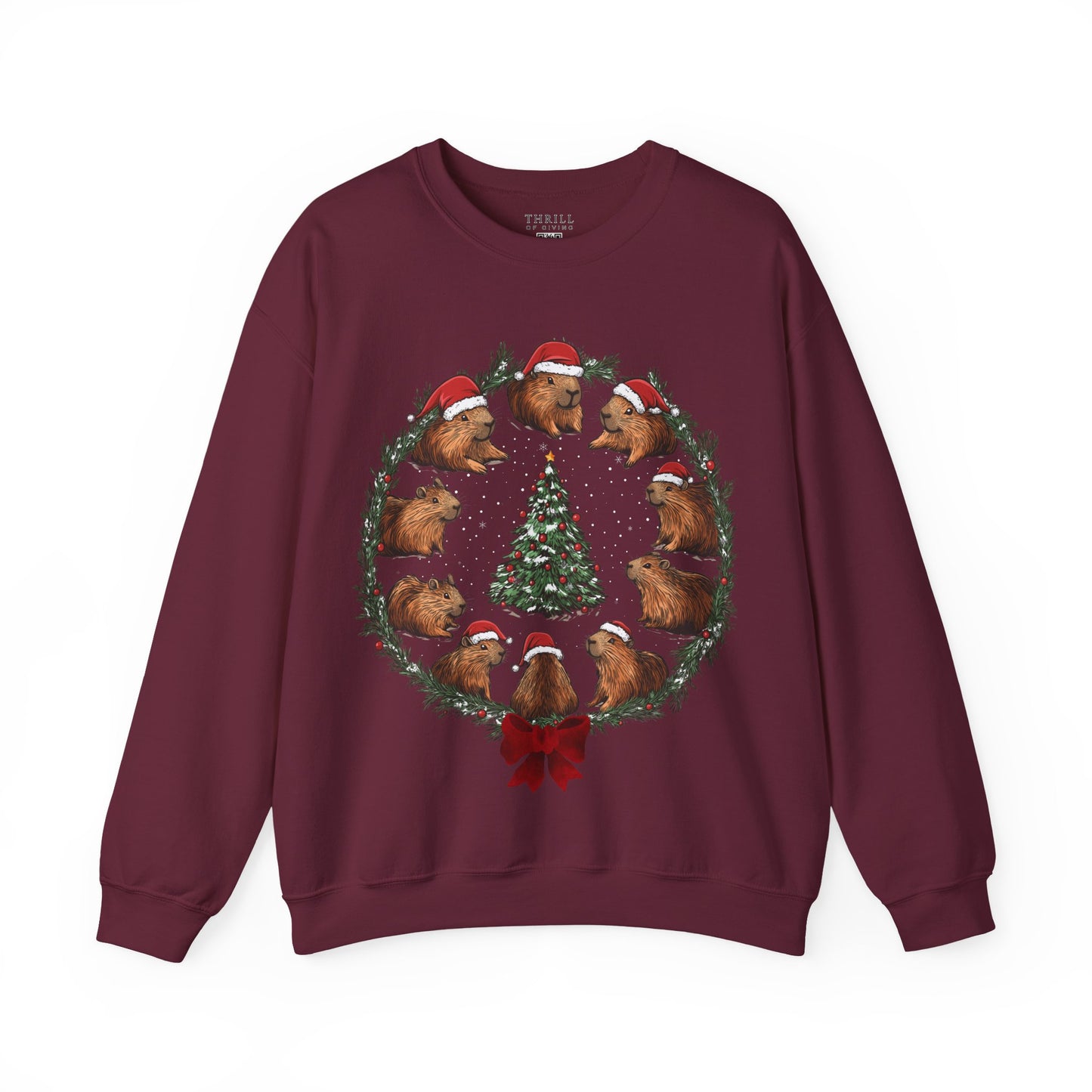 Christmas Capybara Wreath Sweatshirt