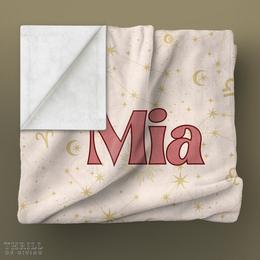 Celestial Baby Girl Blanket - Personalized