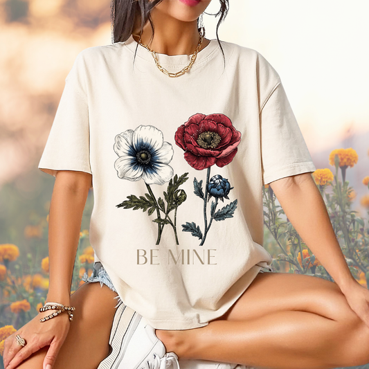 Vintage Floral Be Mine T-shirt