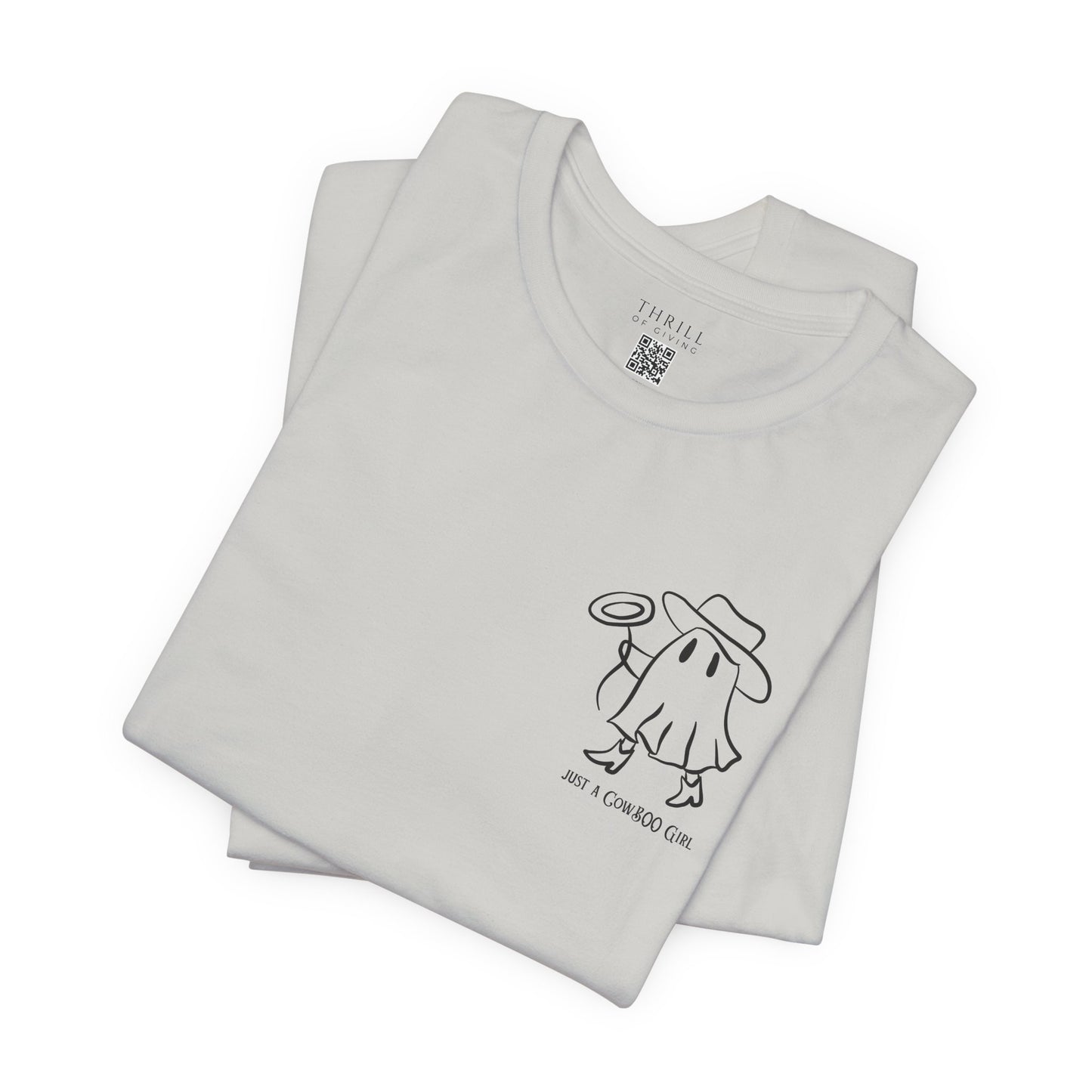 Cowgirl Halloween shirt - Cute Girly Ghost Cowgirl in a Cowgirl hat Spinning the Lasso
