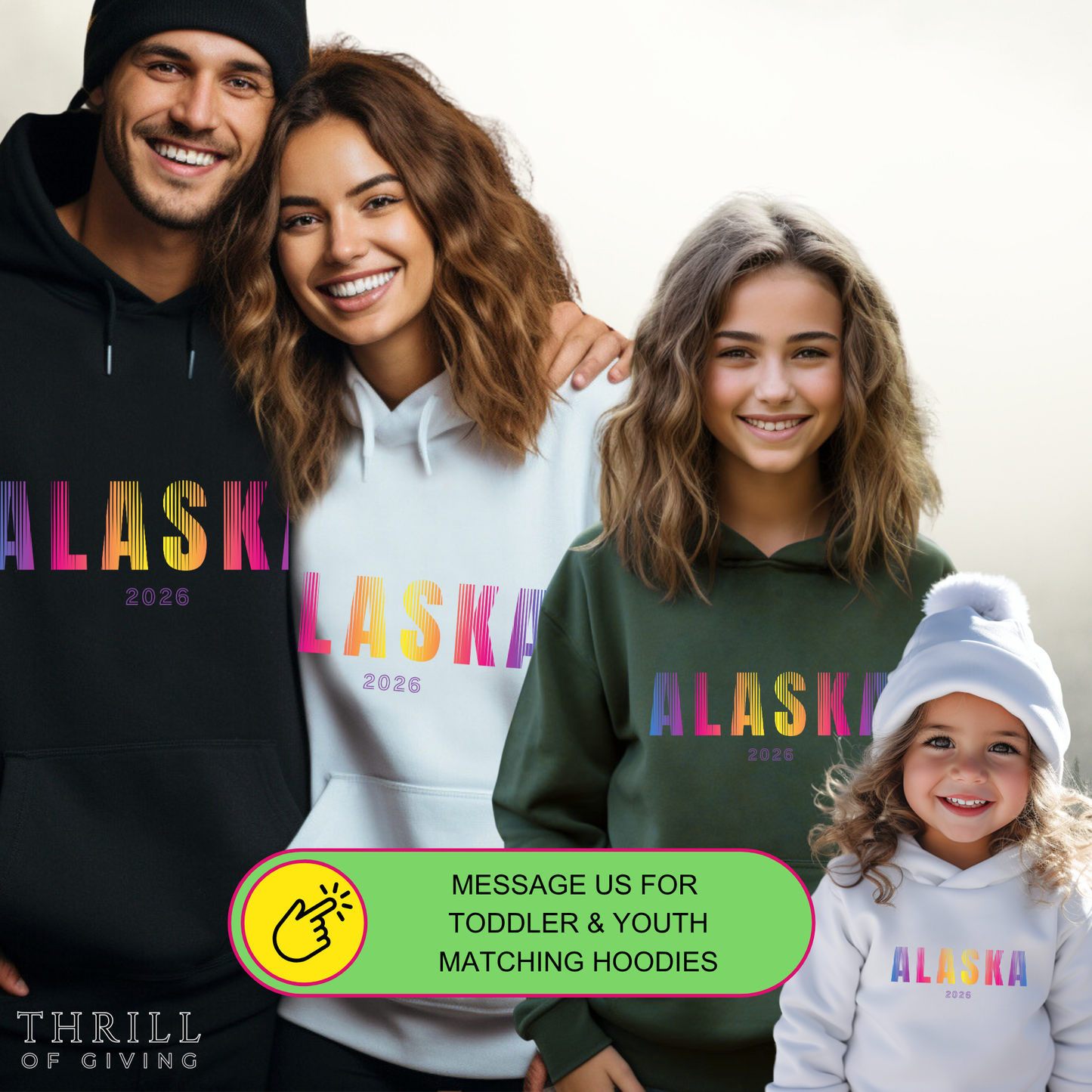 Aurora Borealis ALASKA Hoodie - Unisex Custom Hooded sweatshirt
