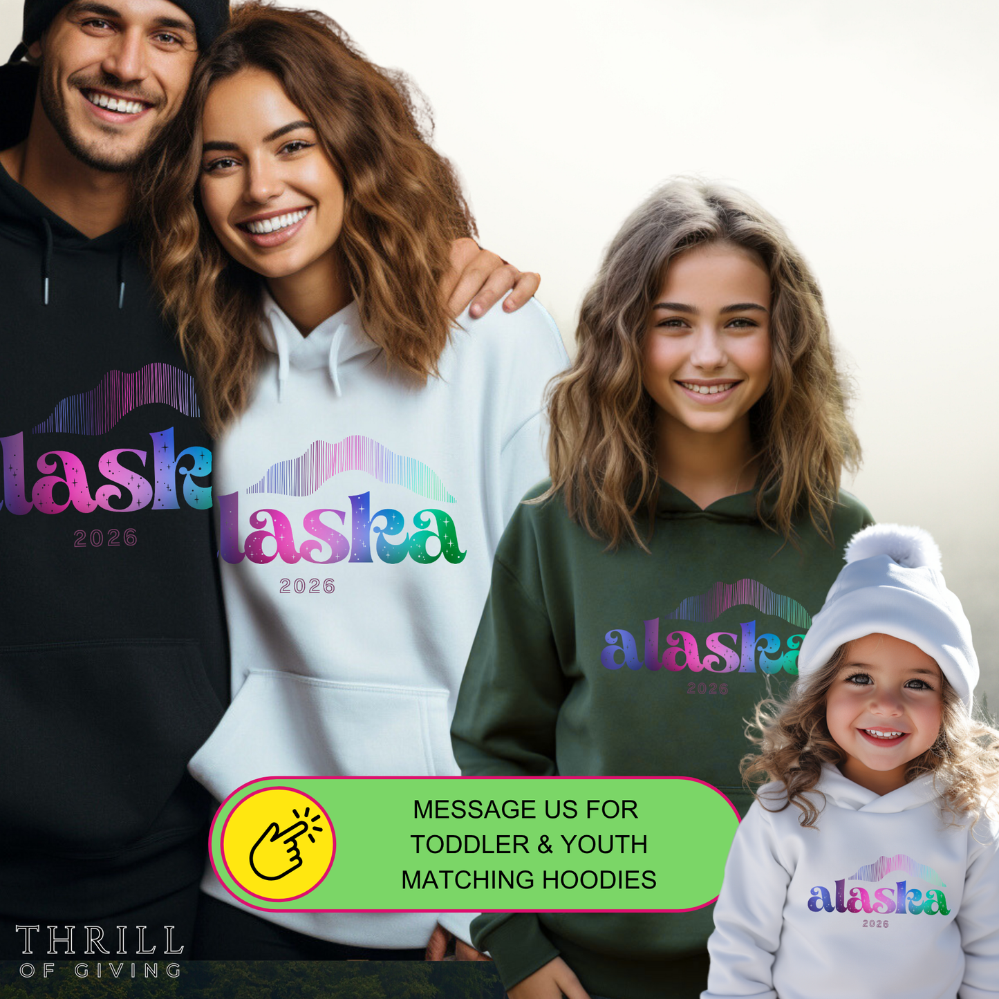 ALASKA Hoodie - Custom Northern Lights