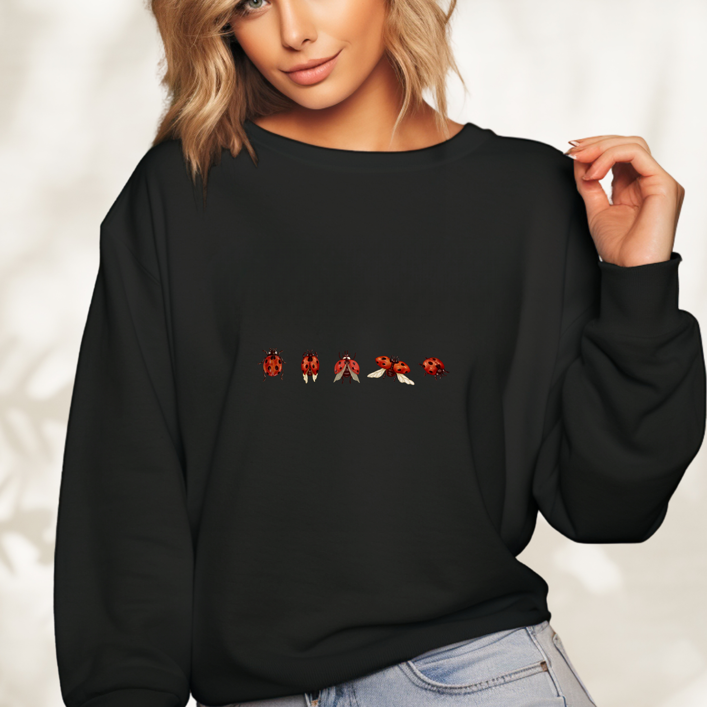 Minimal Ladybug Sweatshirt - Lucky You