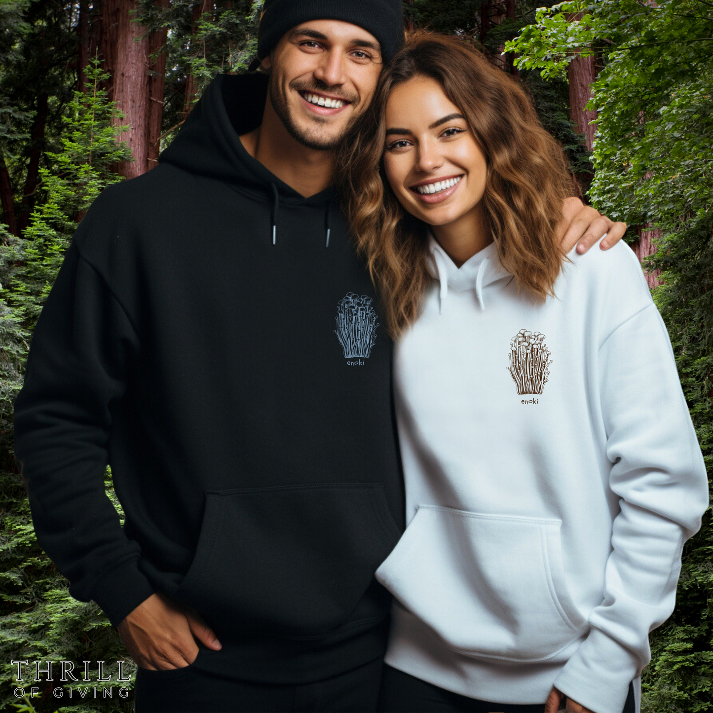 Custom Mushroom Hoodie - Enoki EDITION