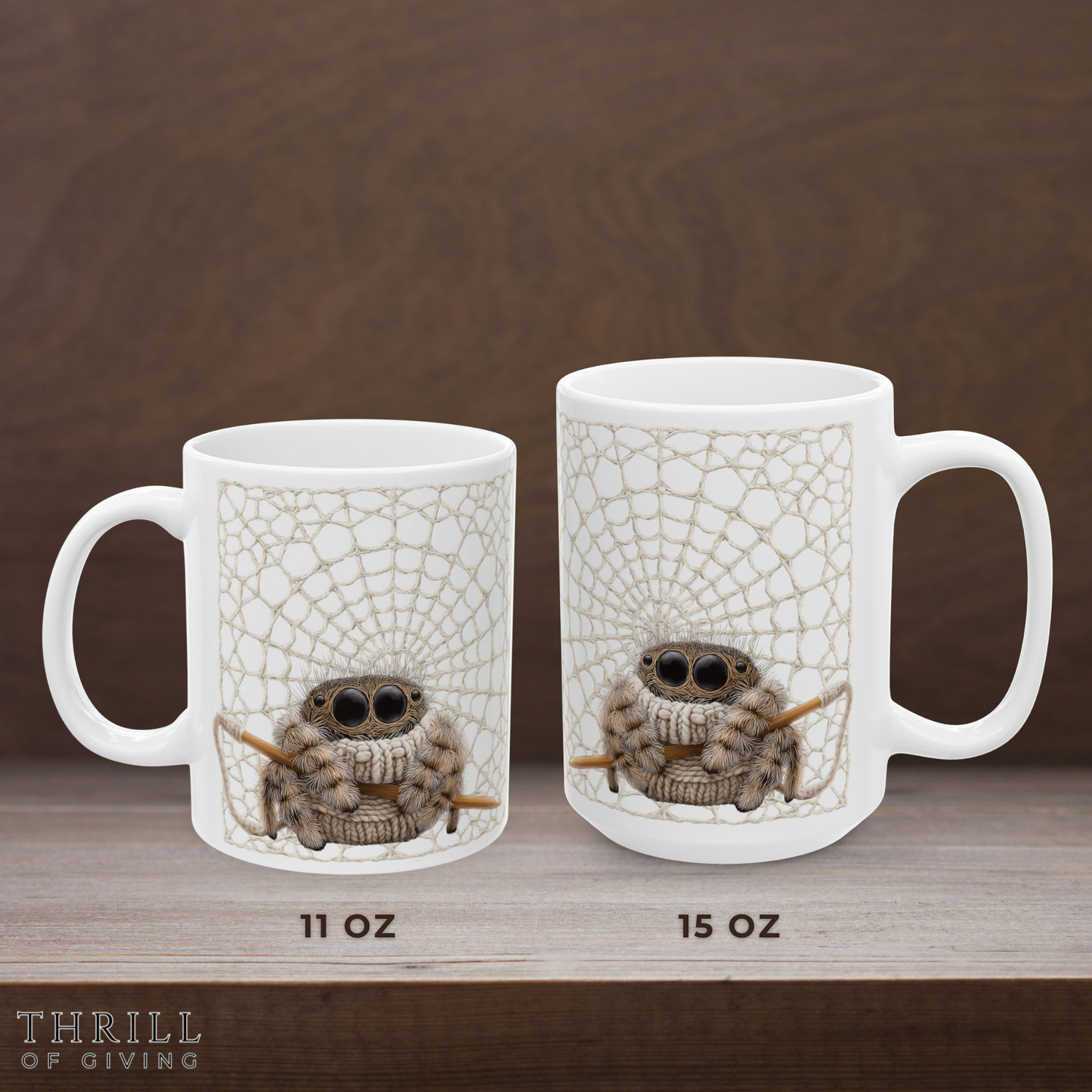 Funny Crocheting Spider Mug