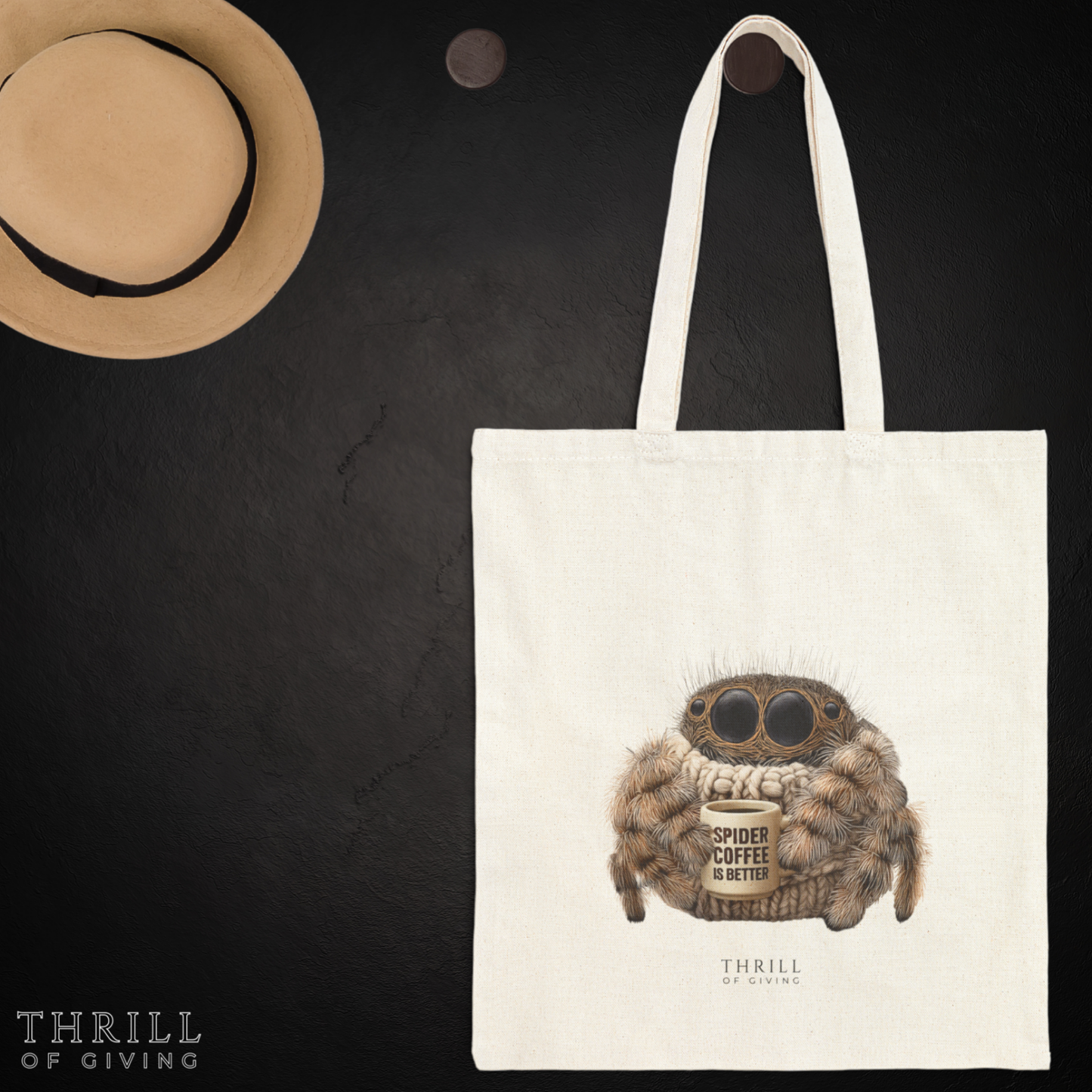 Spider Coffee is Better - Cotton Canvas Tote Bag