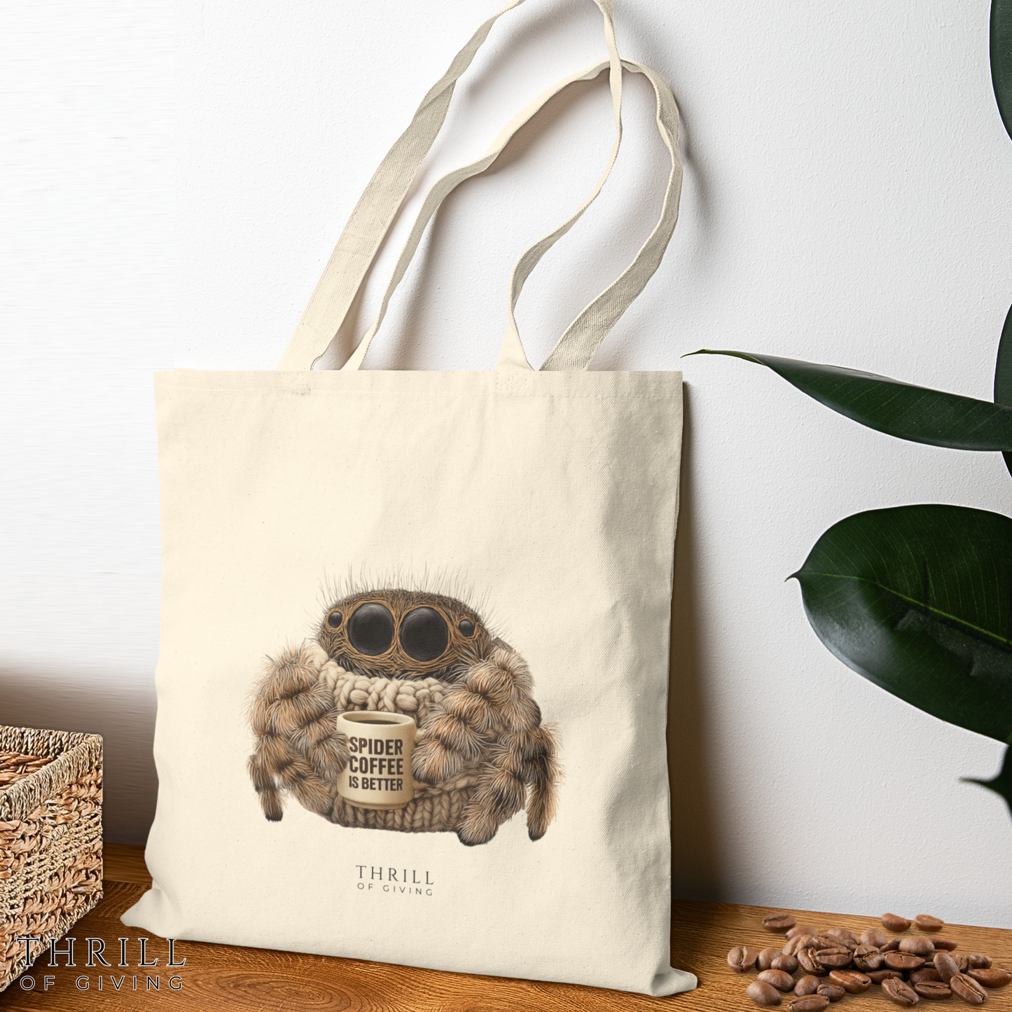 Spider Coffee is Better - Cotton Canvas Tote Bag