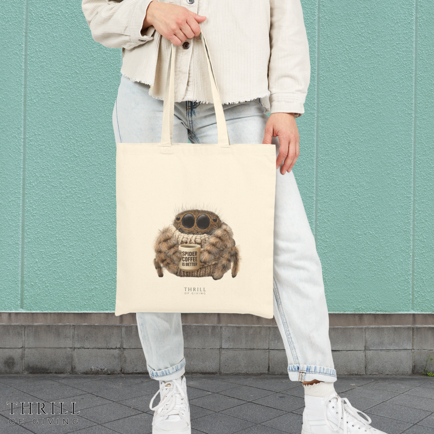 Spider Coffee is Better - Cotton Canvas Tote Bag