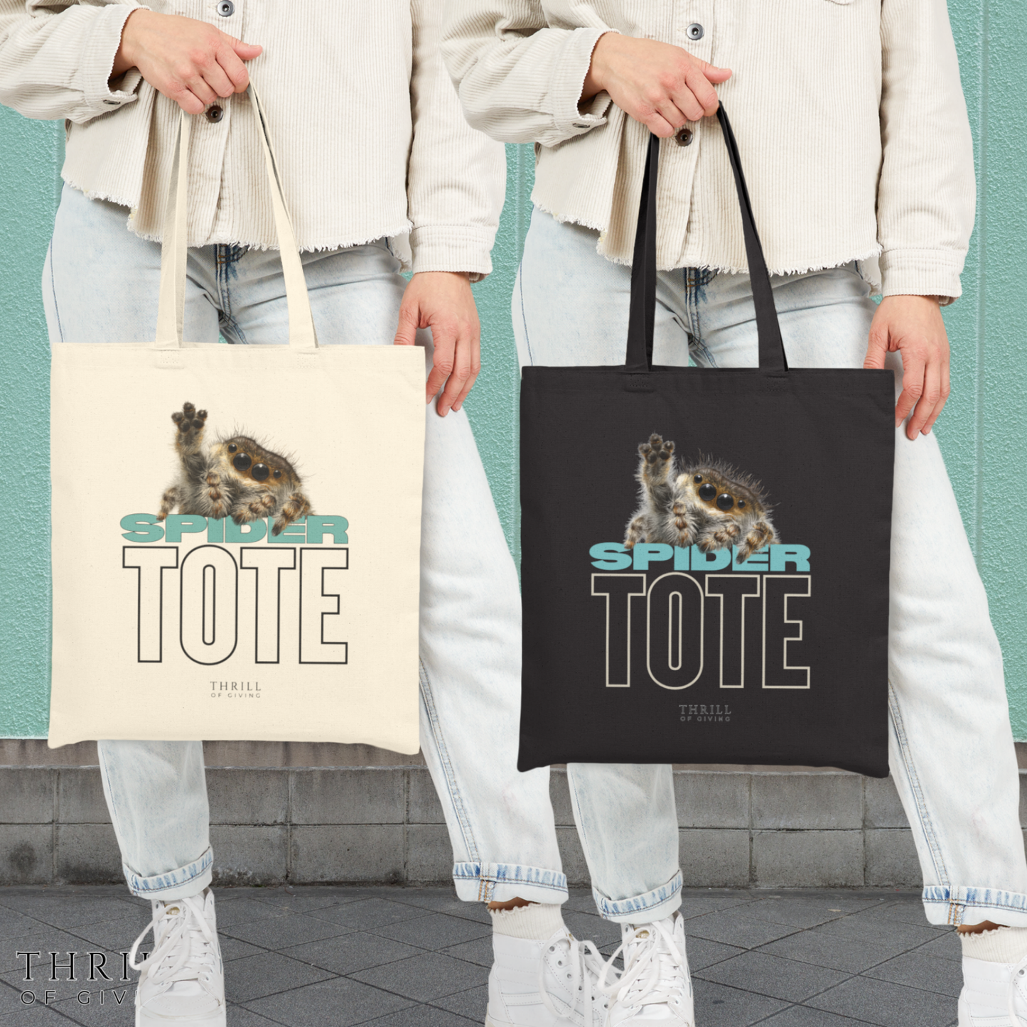 SPIDER Tote - Cotton Canvas Tote Bag