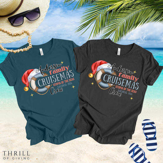 Custom CRUISE Family Christmas T-shirt
