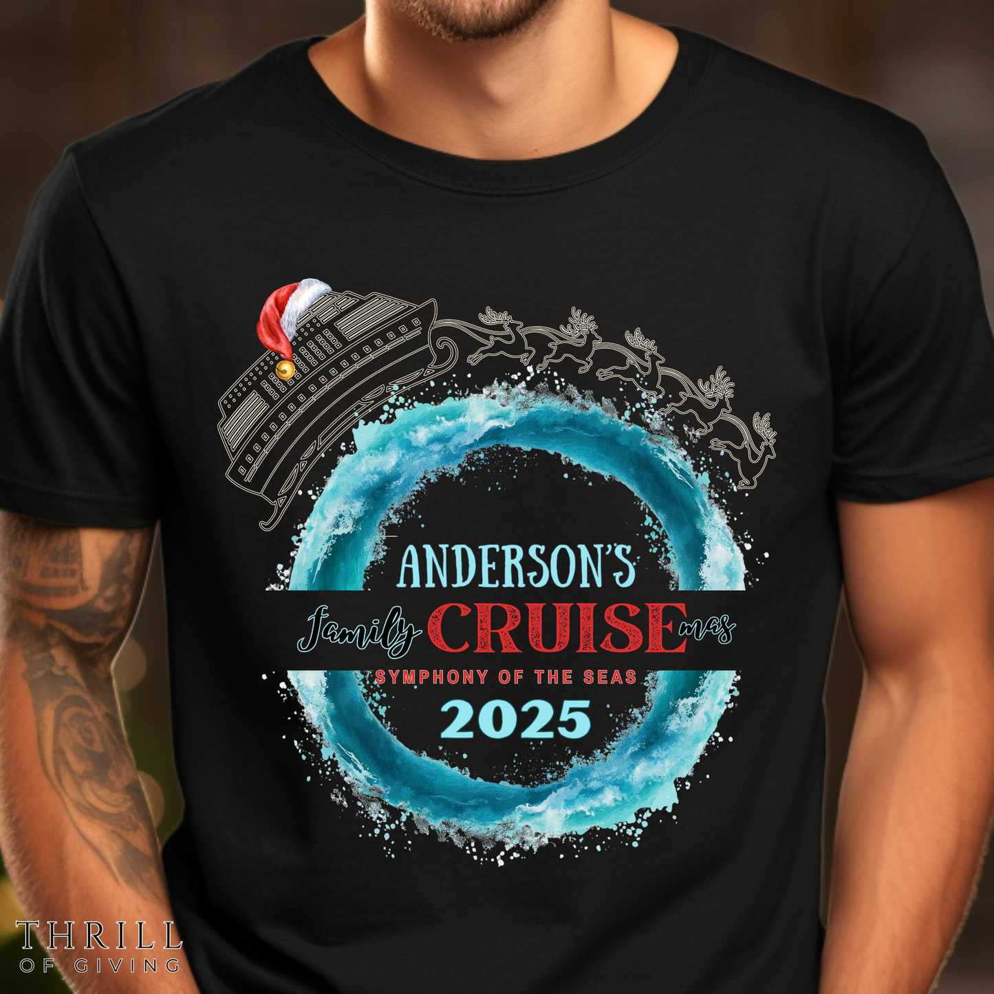 Personalized Family CRUISE Christmas T-shirt