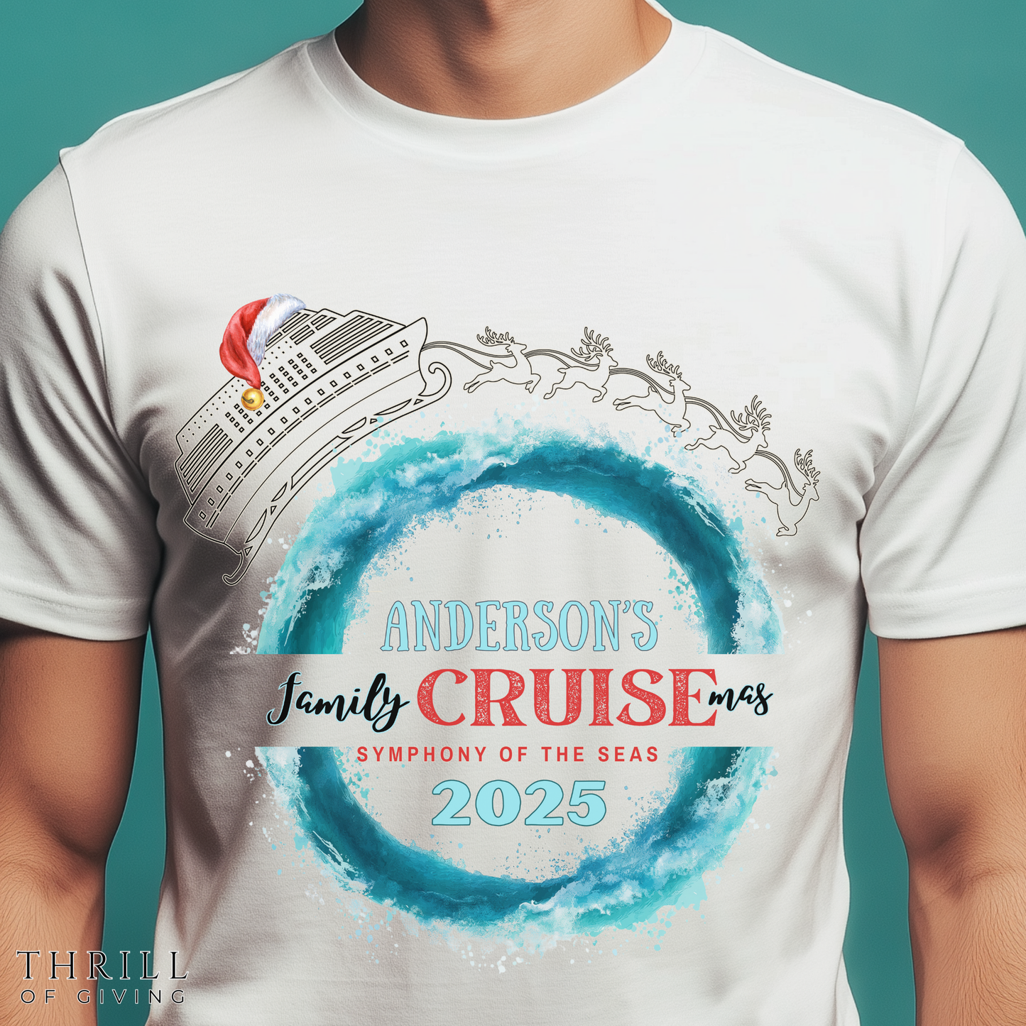 Personalized Family CRUISE Christmas T-shirt