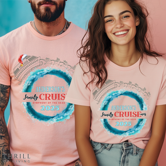 Personalized Family CRUISE Christmas T-shirt