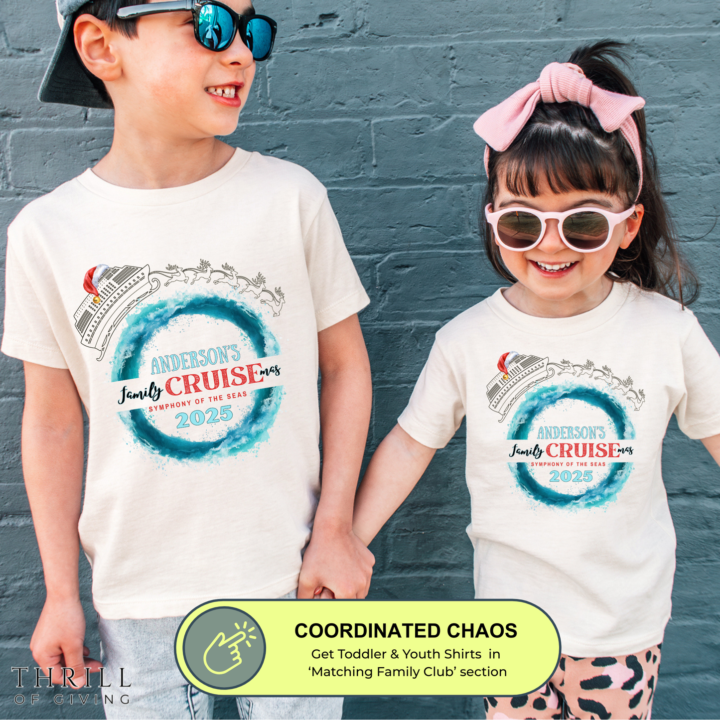 Personalized Family CRUISE Christmas T-shirt