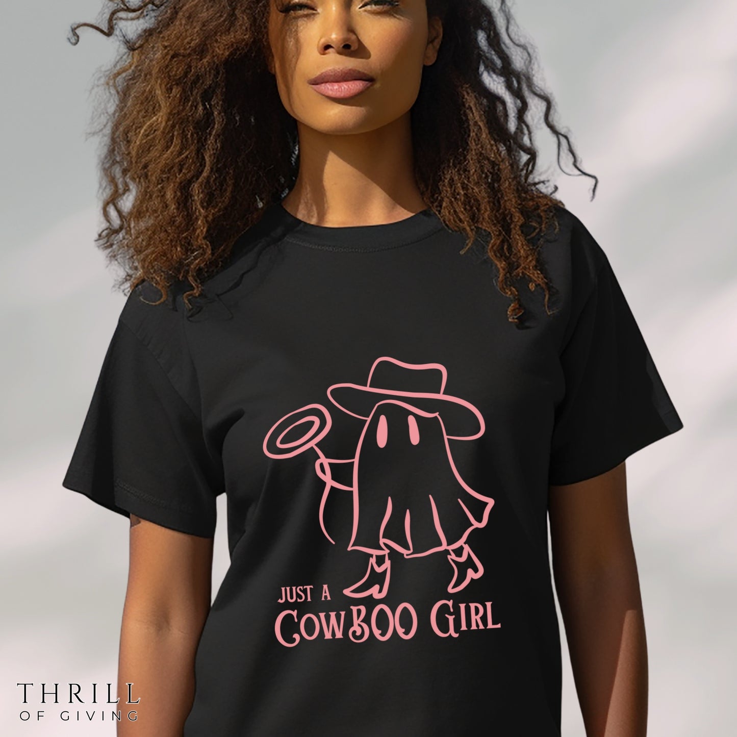 Cowgirl Halloween shirt - Cute Girly Ghost Cowgirl